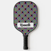 Rainbow Spiral van Kenneth Yoncich Pickleball Paddle (Voorkant)