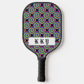 Rainbow Spiral van Kenneth Yoncich Pickleball Paddle (Achterkant)