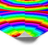 Rainbow Spiral van Kenneth Yoncich Poster (Hoek)