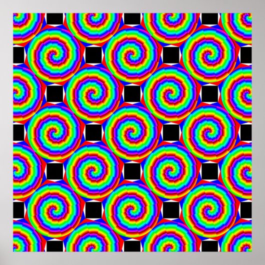 Rainbow Spiral van Kenneth Yoncich Poster (Voorkant)
