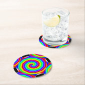 Rainbow Spiral van Kenneth Yoncich Ronde Kartonnen Onderzetter (Insitu)