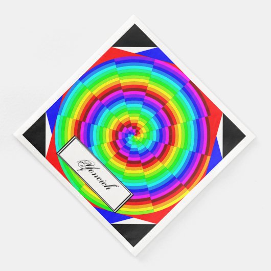 Rainbow Spiral van Kenneth Yoncich Servetten (Hoek)