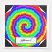 Rainbow Spiral van Kenneth Yoncich Servetten (Voorkant)