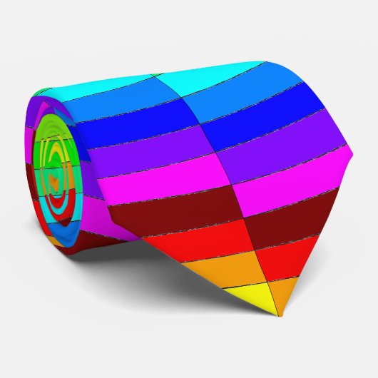 Rainbow Spiral van Kenneth Yoncich Stropdas (Opgerold)