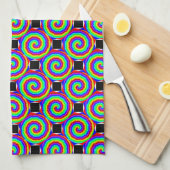 Rainbow Spiral van Kenneth Yoncich Theedoek (Quarter Fold)