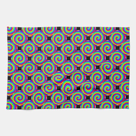 Rainbow Spiral van Kenneth Yoncich Theedoek (Horizontaal)