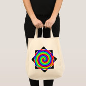 Rainbow Spiral van Kenneth Yoncich Tote Bag (Voorkant (product))