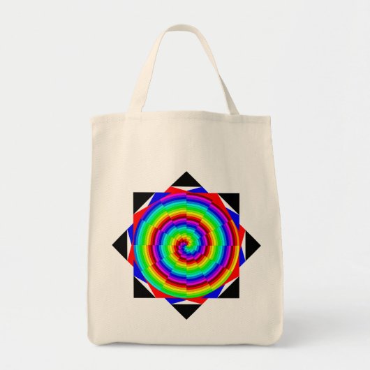 Rainbow Spiral van Kenneth Yoncich Tote Bag (Voorkant)