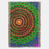 Rainbow Spiral Vortex – Premium Woven Blanket Deken (Voorkant Verticaal)