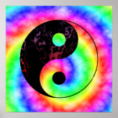Rainbow Spiral Yin Yang Poster (Voorkant)