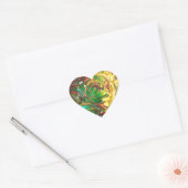 Rainbow Spirals Abstract schilderij Hart Sticker (Envelop)