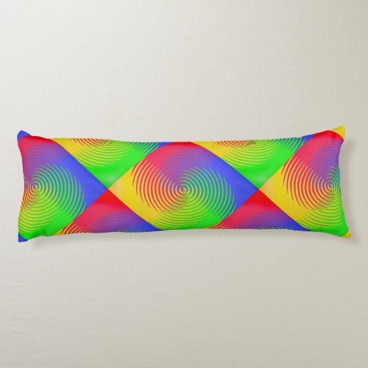 Rainbow Spirals Body Pillow Lichaamskussen (Achterkant)