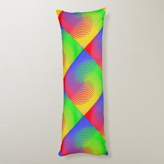 Rainbow Spirals Body Pillow Lichaamskussen (Achterkant (Verticaal))