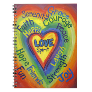 Rainbow Spirit Heart Love Art Journal-Notitieboek Notitieboek