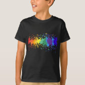 RAINBOW SPLASH ARTISTIC GRAFFITI PAINT DRIP T-SHIRT (Voorkant)