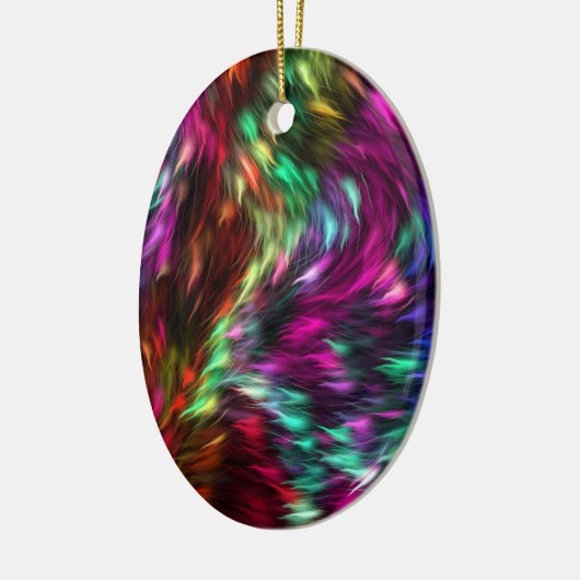Rainbow Splash Ceramic Ornament (Links)