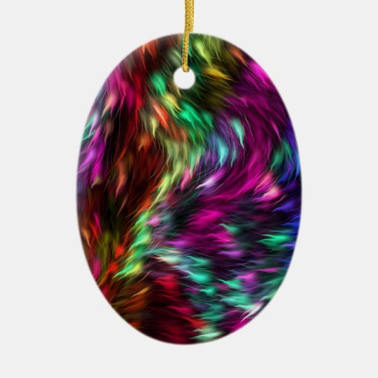 Rainbow Splash Ceramic Ornament (Voorkant)