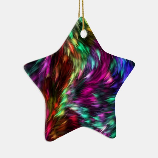 Rainbow Splash Ceramic Ornament (Rechts)