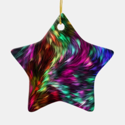 Rainbow Splash Ceramic Ornament (Voorkant)