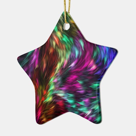 Rainbow Splash Ceramic Ornament (Links)