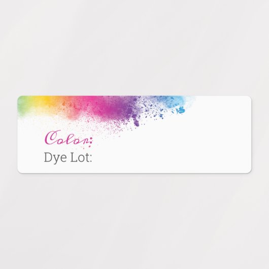 Rainbow Splash Dye Stock Labels (Design 1)
