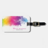 Rainbow Splash Dyeing Bagagelabel (Voorkant horizontaal)