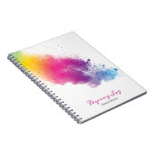 Rainbow Splash Dyeing Log Notitieboek (Rechterzijde)