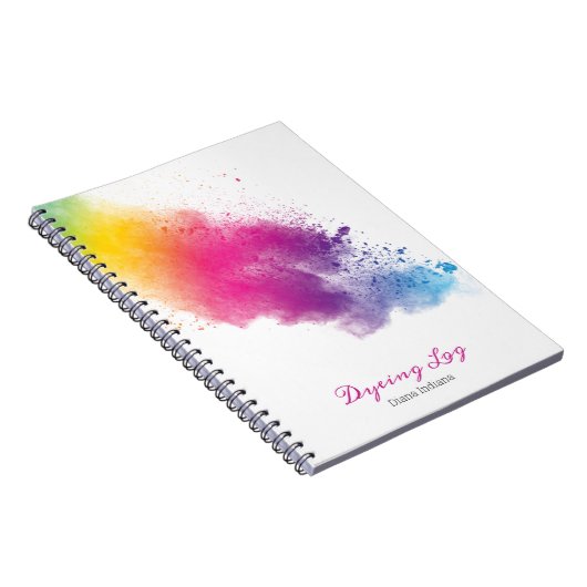 Rainbow Splash Dyeing Log Notitieboek (Rechterzijde)