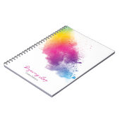 Rainbow Splash Dyeing Log Notitieboek (Linkerzijde)