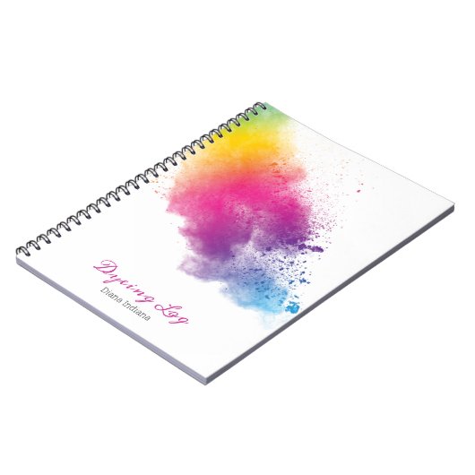 Rainbow Splash Dyeing Log Notitieboek (Linkerzijde)