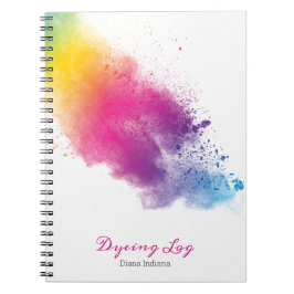 Rainbow Splash Dyeing Log Notitieboek