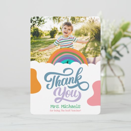Rainbow Splash Flat Hartelijk dank voor de kaart v (Staand voorkant)
