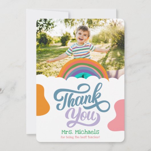 Rainbow Splash Flat Hartelijk dank voor de kaart v (Voorkant)
