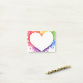 Rainbow Splash Heart Sticky Notes (Op bureau)