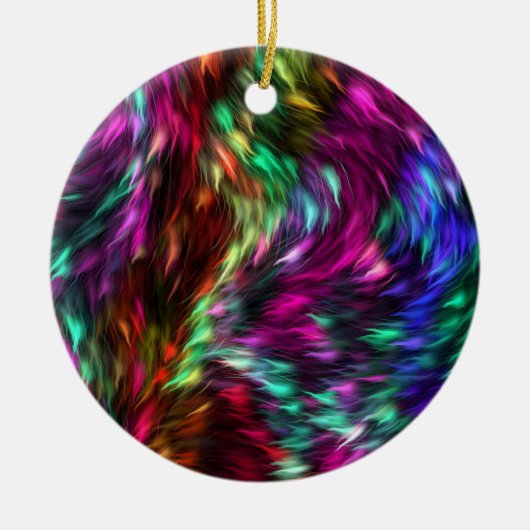 Rainbow Splash Keramisch Ornament (Voorkant)
