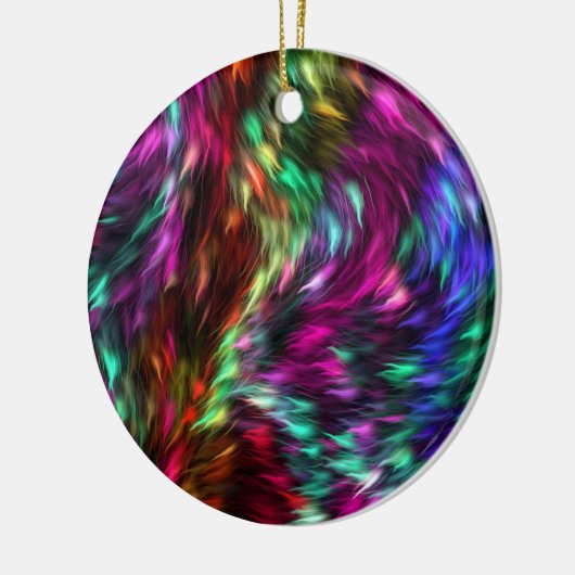 Rainbow Splash Keramisch Ornament (Links)