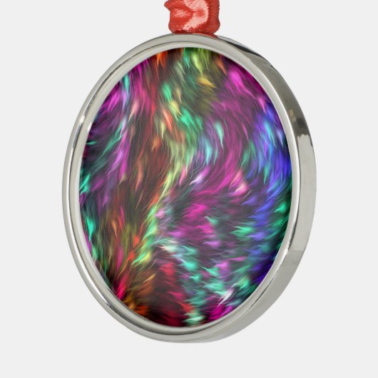 Rainbow Splash Metalen Ornament (Links)