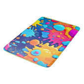 Rainbow Splash Paint Art Badmat (Gekanteld)