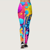 Rainbow Splash Paint Art Leggings (Achterkant)