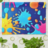 Rainbow Splash Paint Art Theedoek (Gevouwen)