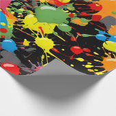 Rainbow Splash Paint Droplets PD Cadeaupapier (Hoek)