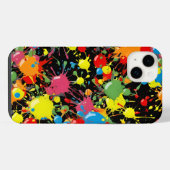 Rainbow Splash Paint Droplets PD iPhone Hoesje (Achterkant horizontaal)