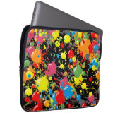 Rainbow Splash Paint Droplets PD Laptop Sleeve (Voorkant Rechts)