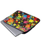 Rainbow Splash Paint Droplets PD Laptop Sleeve (Voorkant onderkant)
