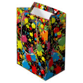 Rainbow Splash Paint Droplets PD Medium Cadeauzakje (Achterkant Gekanteld)