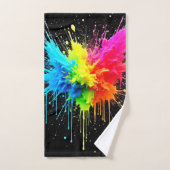 Rainbow Splash Powder Art Bad Handdoek (Handdoek)
