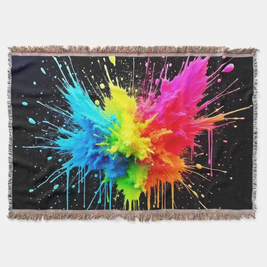 Rainbow Splash Powder Art Deken (Voorkant)
