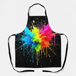 Rainbow Splash Powder Art Schort