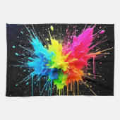 Rainbow Splash Powder Art Theedoek (Horizontaal)