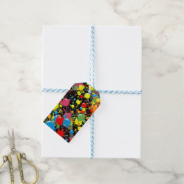 Rainbow Splash Verf Druppels PD Cadeaulabel